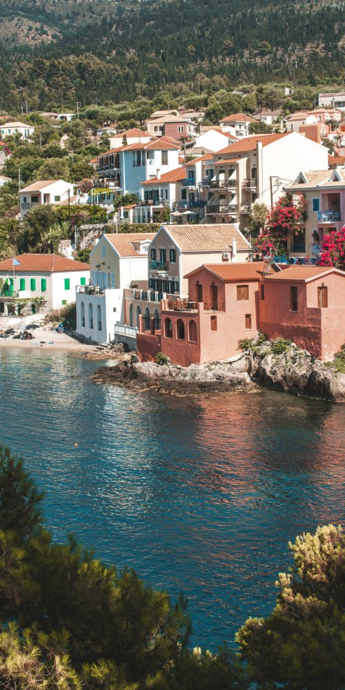 Hotels and landscape in Kefalonia