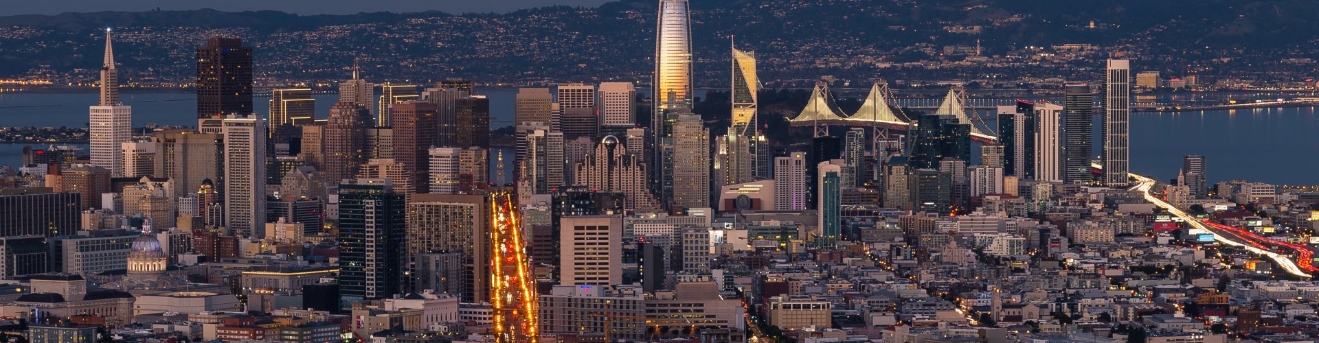 San Francisco cityscape at dusk