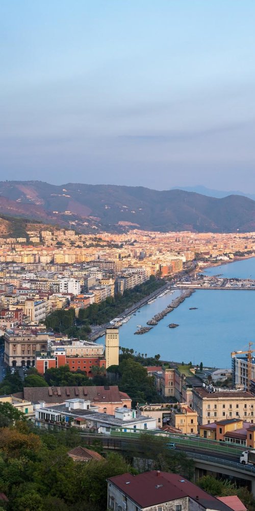 Quiet street in Salerno with apartments
