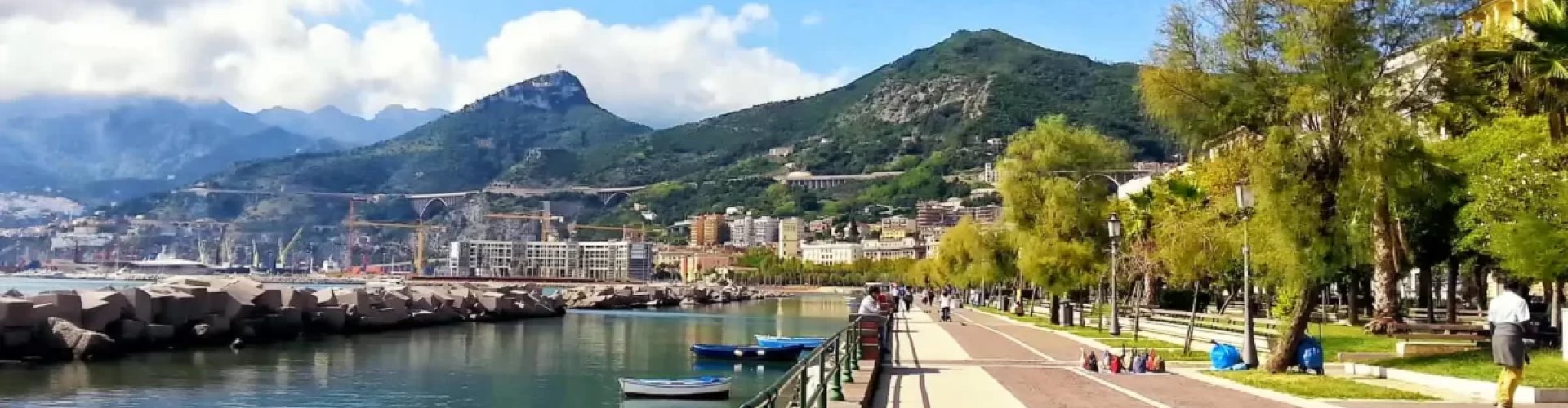 Panoramic view of Salerno coastline