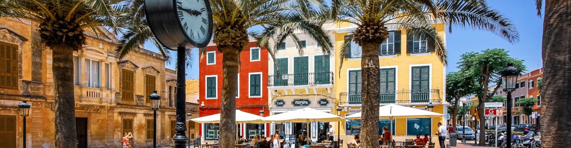 Sunset over Menorca coastline