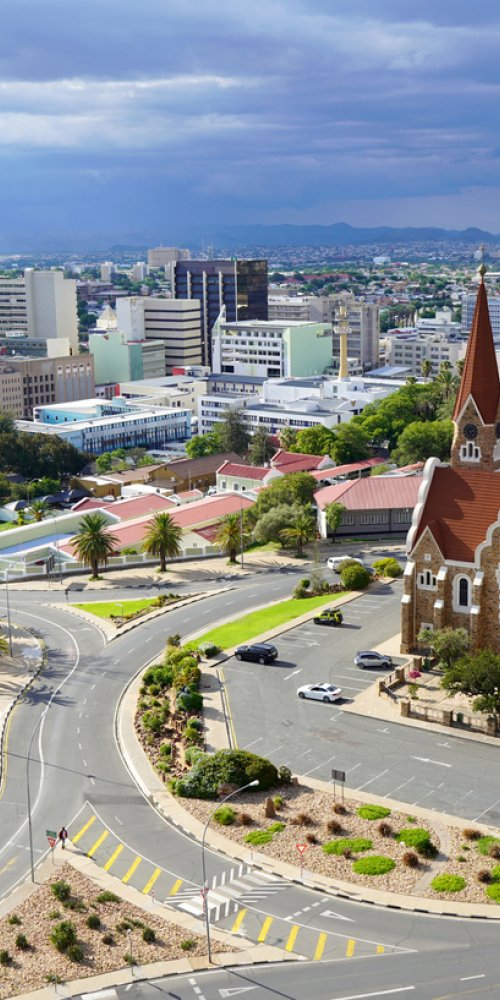 Windhoek city view portrait