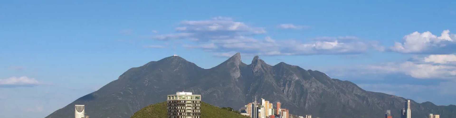 Monterrey city skyline at dusk