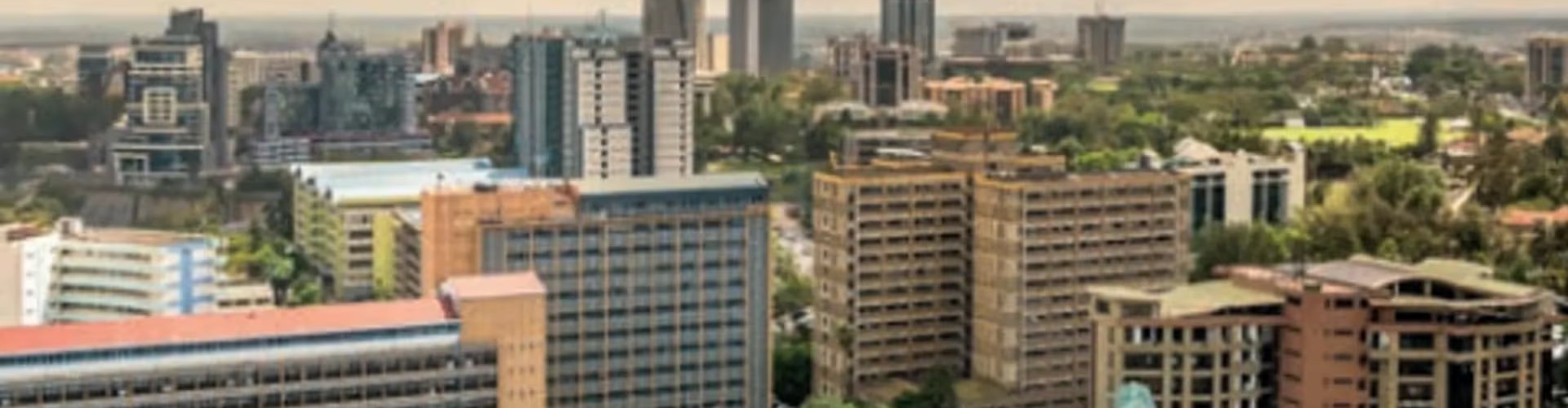 Nairobi cityscape at sunset
