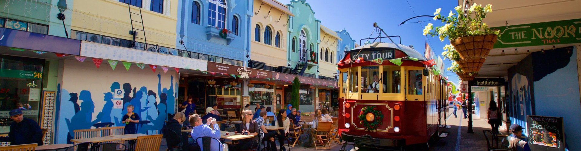 Christchurch cityscape at dusk