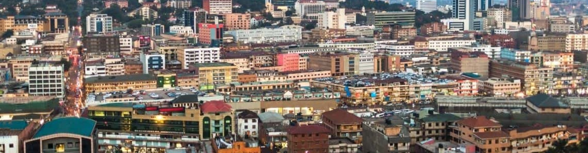Sunset view over Kampala, Uganda