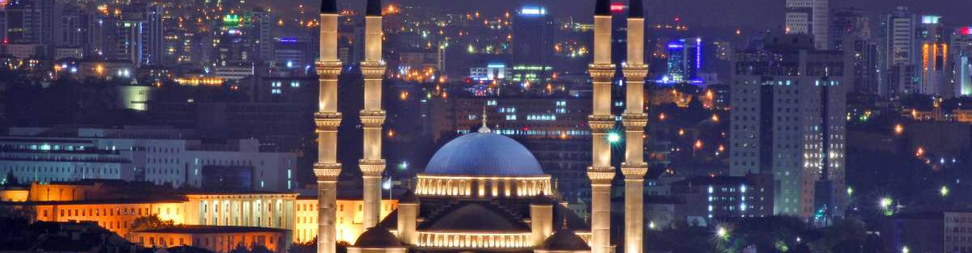 Sunset over Ankara skyline